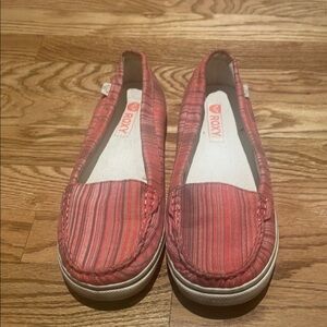 Roxy Orange and Pink Casual Flats with Elastic Panels
